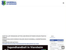 Tablet Screenshot of handballinviernheim.de